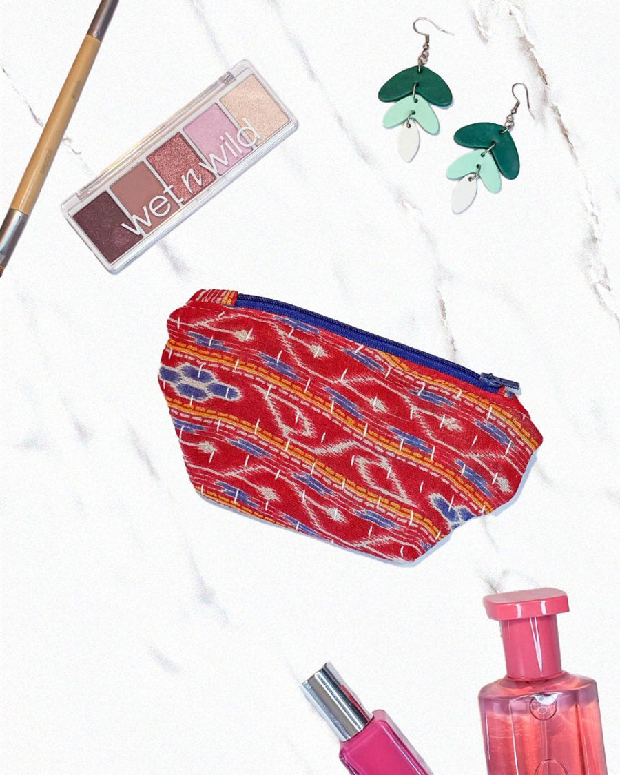 Kantha Cosmetic Bag | Small - Asha Project Kantha - Saree - Handmade