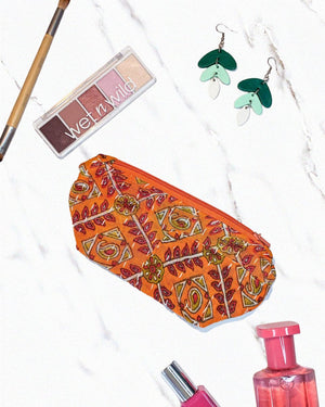 Kantha Cosmetic Bag | Small - Asha Project Kantha - Saree - Handmade