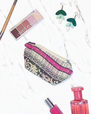 Kantha Cosmetic Bag | Small - Asha Project Kantha - Saree - Handmade