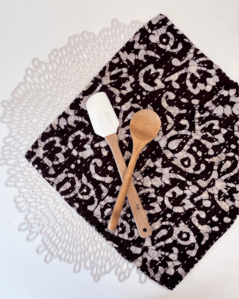 Kantha Dish Cloth - Asha Project Kantha - Saree - Handmade