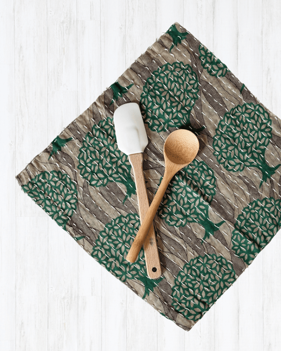Kantha Dish Cloth - Asha Project Kantha-Saree-Handmade