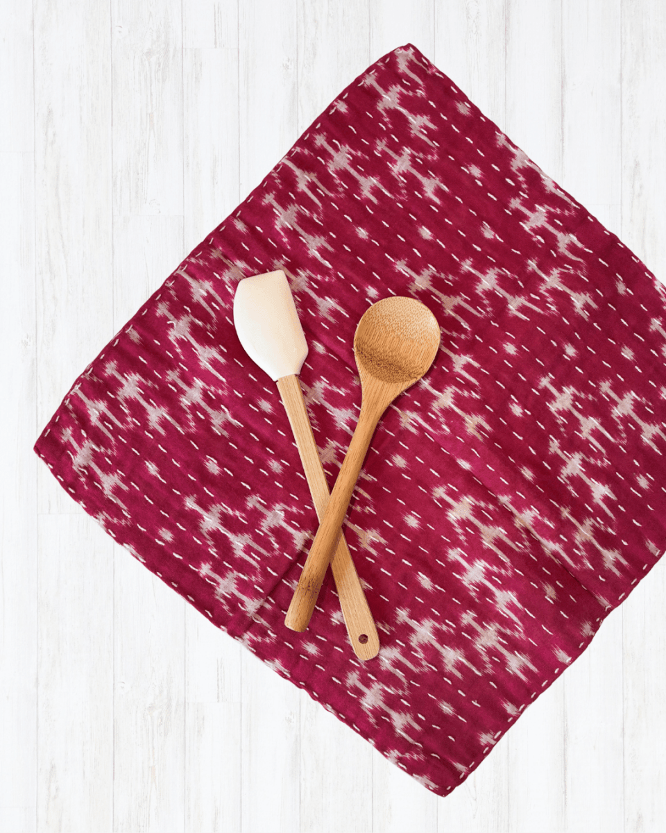 Kantha Dish Cloth - Asha Project Kantha - Saree - Handmade