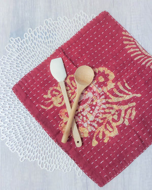 Kantha Dish Cloth - Asha Project Kantha - Saree - Handmade