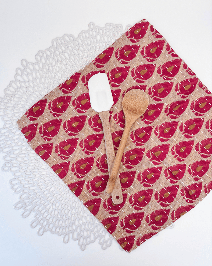 Kantha Dish Cloth - Asha Project Kantha - Saree - Handmade