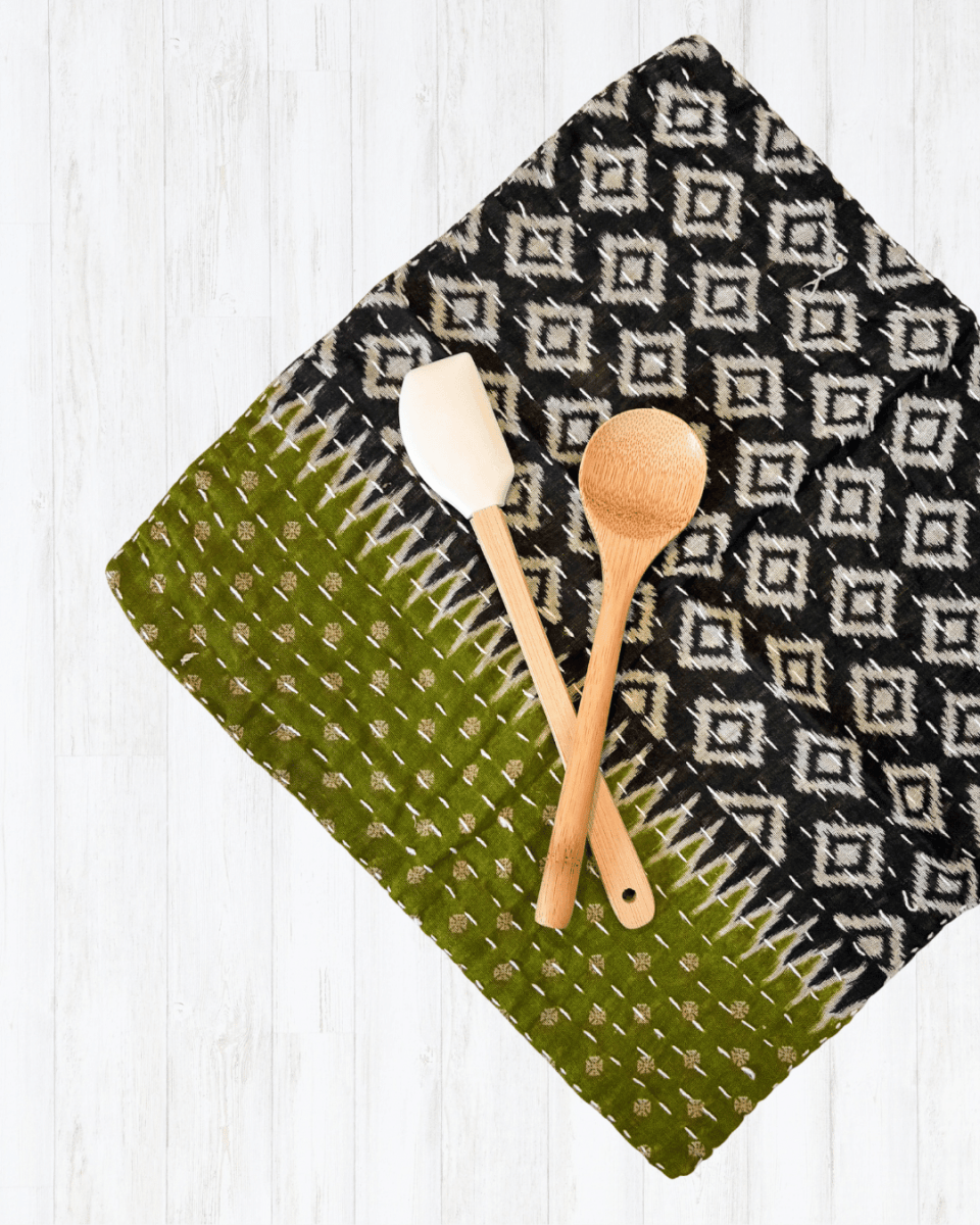 Kantha Dish Cloth - Asha Project Kantha - Saree - Handmade