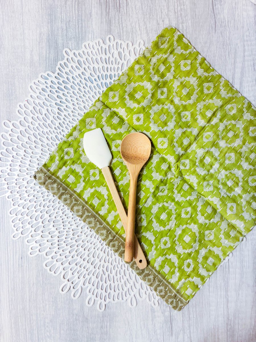 Kantha Dish Cloth - Asha Project Kantha - Saree - Handmade