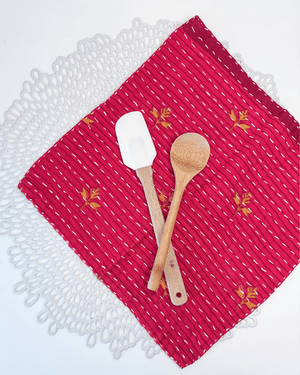 Kantha Dish Cloth - Asha Project Kantha - Saree - Handmade