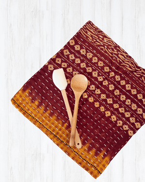 Kantha Dish Cloth - Asha Project Kantha - Saree - Handmade