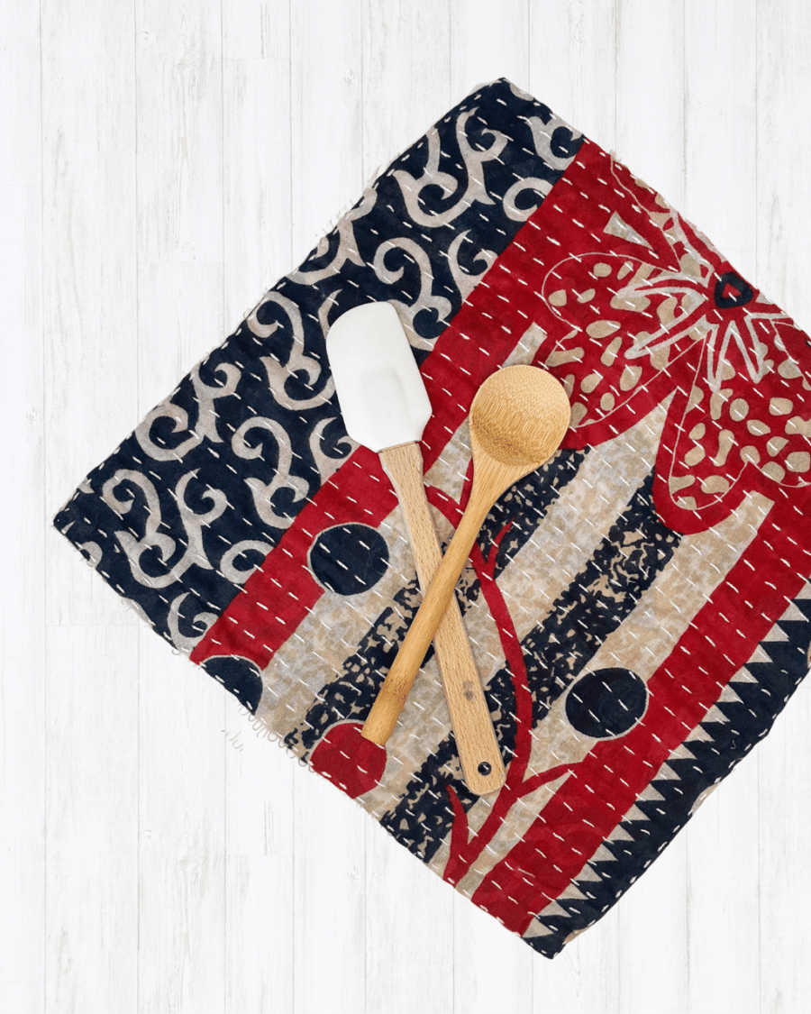 Kantha Dish Cloth - Asha Project Kantha-Saree-Handmade
