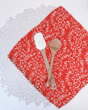 Kantha Dish Cloth - Asha Project Kantha - Saree - Handmade