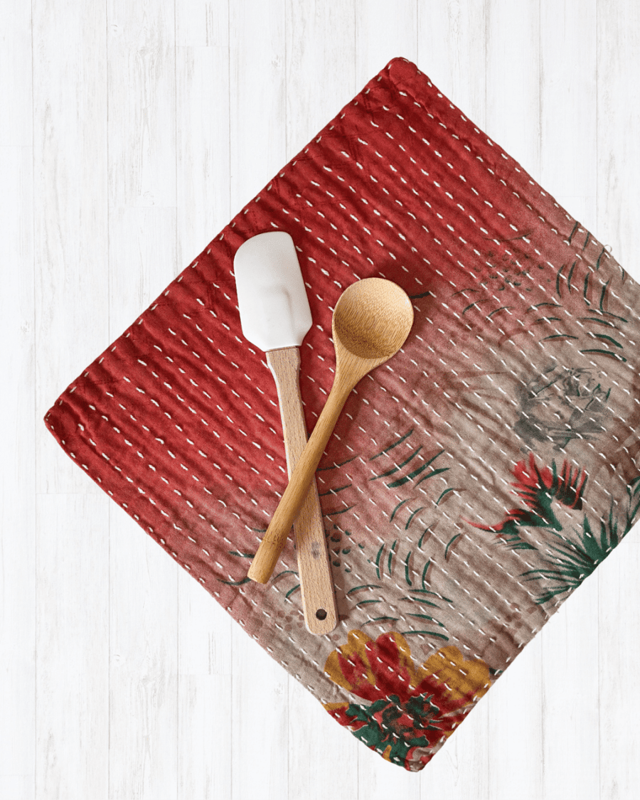 Kantha Dish Cloth - Asha Project Kantha-Saree-Handmade
