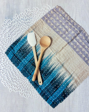 Kantha Dish Cloth - Asha Project Kantha - Saree - Handmade