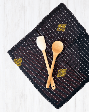 Kantha Dish Cloth - Asha Project Kantha - Saree - Handmade