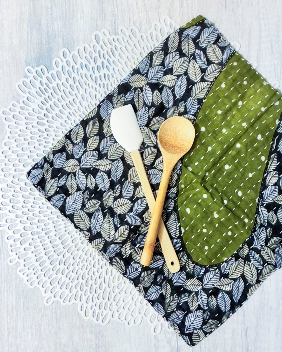 Kantha Dish Cloth - Asha Project Kantha - Saree - Handmade