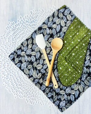 Kantha Dish Cloth - Asha Project Kantha - Saree - Handmade