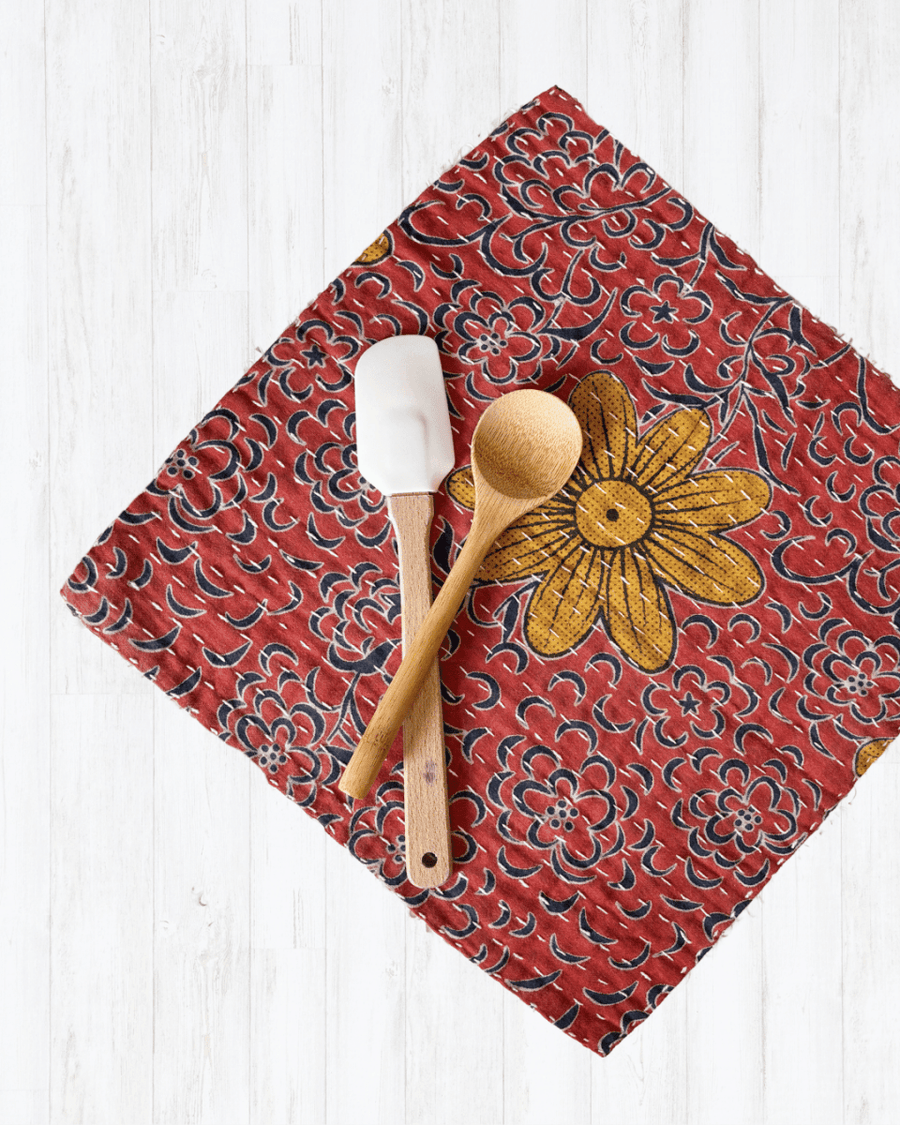 Kantha Dish Cloth - Asha Project Kantha-Saree-Handmade