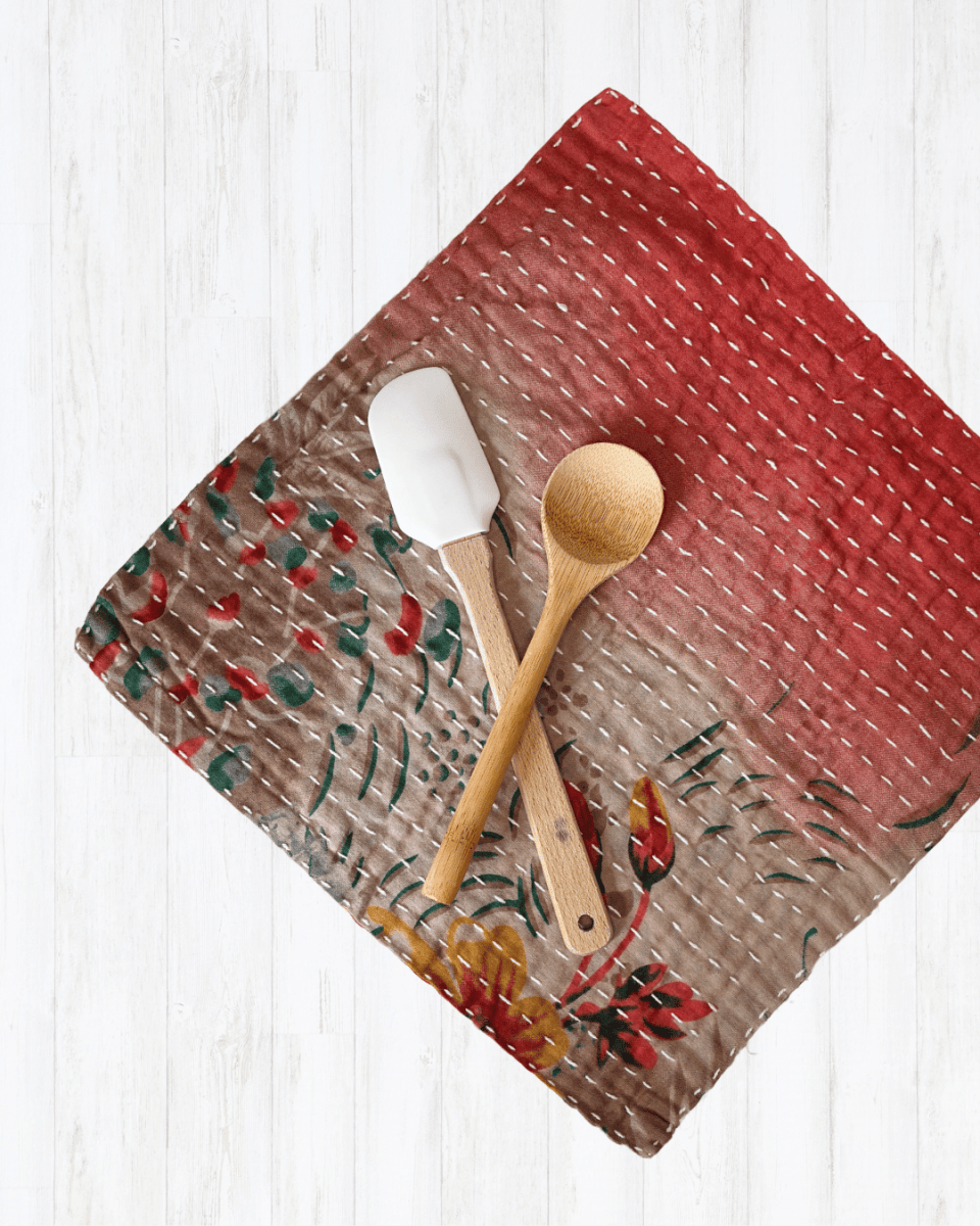 Kantha Dish Cloth - Asha Project Kantha-Saree-Handmade