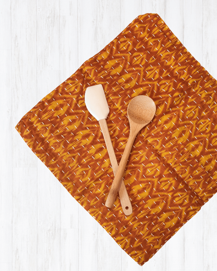 Kantha Dish Cloth - Asha Project Kantha - Saree - Handmade