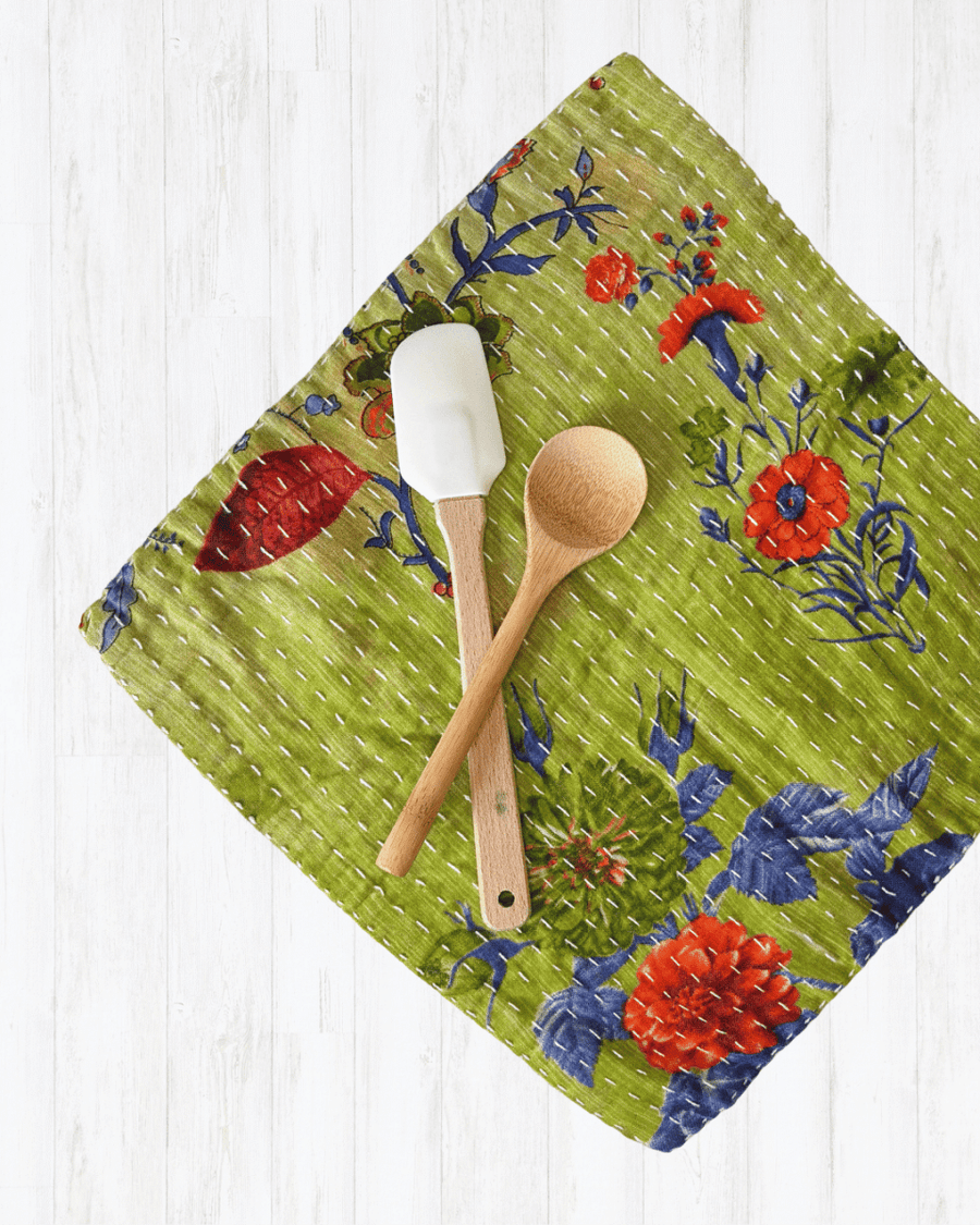 Kantha Dish Cloth - Asha Project Kantha-Saree-Handmade