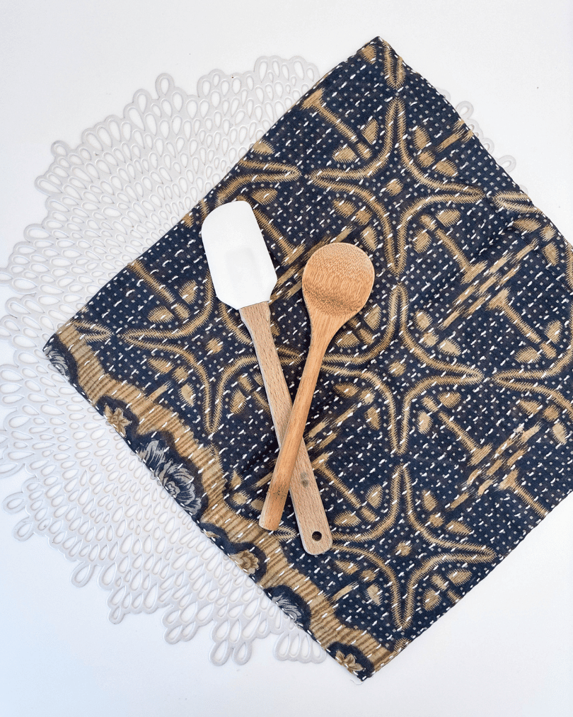 Kantha Dish Cloth - Asha Project Kantha - Saree - Handmade