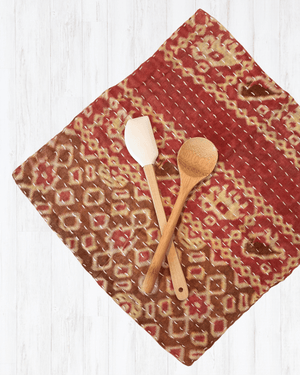 Kantha Dish Cloth - Asha Project Kantha - Saree - Handmade