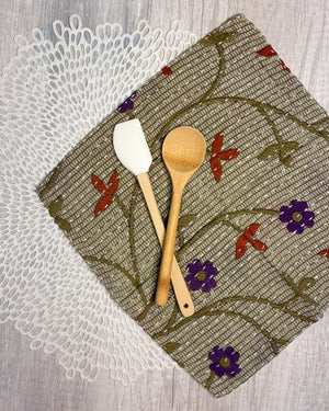 Kantha Dish Cloth - Asha Project Kantha - Saree - Handmade