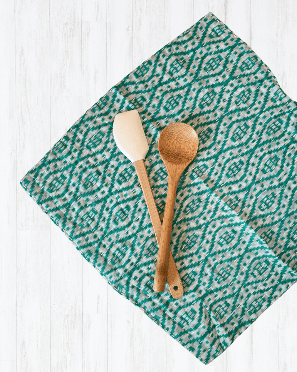 Kantha Dish Cloth - Asha Project Kantha - Saree - Handmade