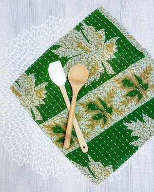 Kantha Dish Cloth | Christmas - Asha Project Kantha - Saree - Handmade