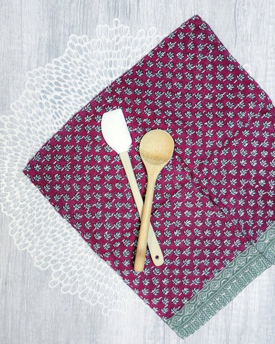 Kantha Dish Cloth | Christmas - Asha Project Kantha - Saree - Handmade