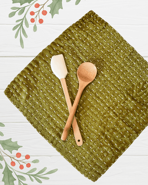 Kantha Dish Cloth | Christmas - Asha Project Kantha - Saree - Handmade