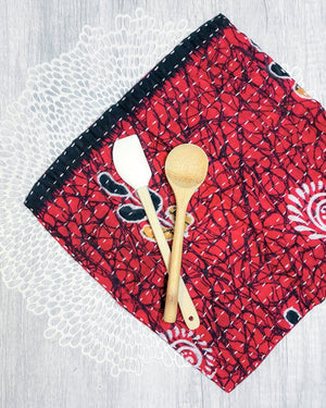 Kantha Dish Cloth | Christmas - Asha Project Kantha - Saree - Handmade