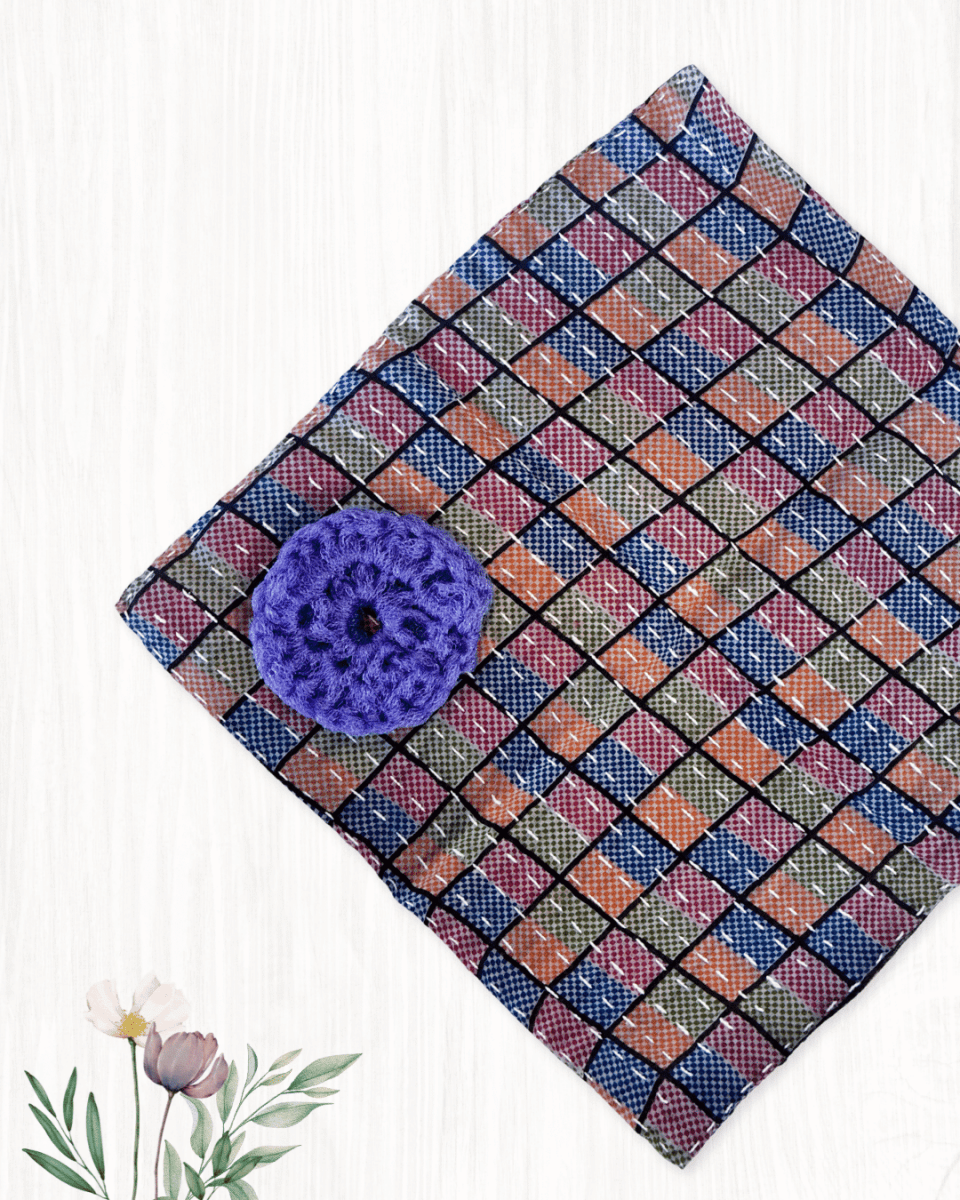 Kantha Dish Cloth + Dish Scrubber Gift Set - Asha Project Kantha - Saree - Handmade