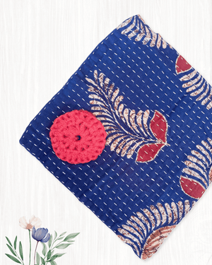 Kantha Dish Cloth + Dish Scrubber Gift Set - Asha Project Kantha - Saree - Handmade