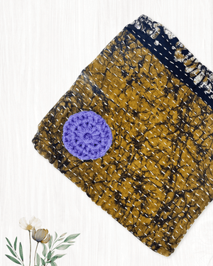 Kantha Dish Cloth + Dish Scrubber Gift Set - Asha Project Kantha - Saree - Handmade