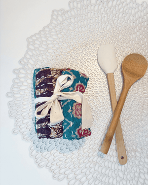 Kantha Dish Cloth Gift Set (4) - Asha Project Kantha-Saree-Handmade