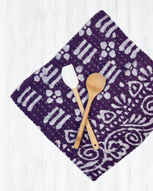 Kantha Dish Cloth | Valentine's Day - Asha Project Kantha - Saree - Handmade