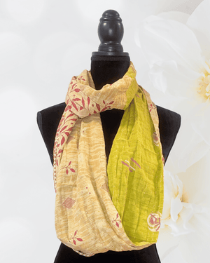 Kantha Infinity Scarf - Asha Project Kantha - Saree - Handmade