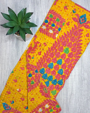 Kantha Kitchen Towel - Asha Project Kantha - Saree - Handmade