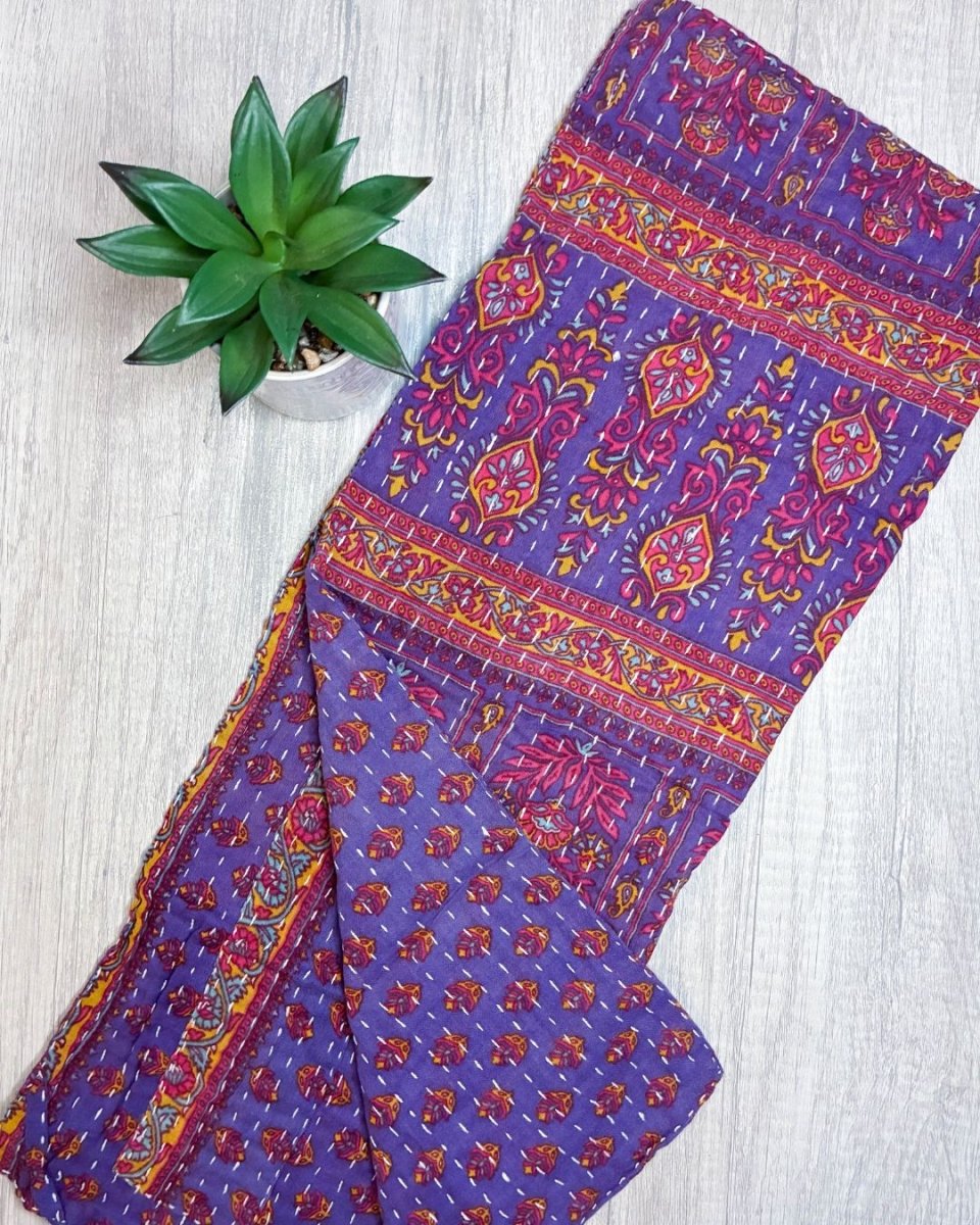 Kantha Kitchen Towel - Asha Project Kantha - Saree - Handmade