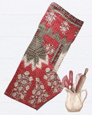 Kantha Kitchen Towel - Asha Project Kantha-Saree-Handmade