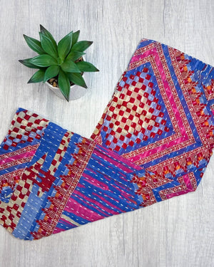 Kantha Kitchen Towel - Asha Project Kantha - Saree - Handmade