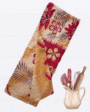 Kantha Kitchen Towel - Asha Project Kantha-Saree-Handmade