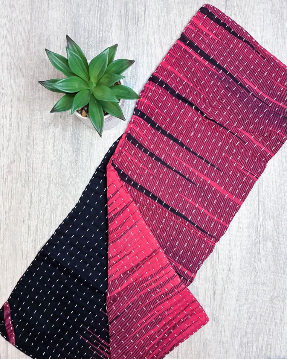 Kantha Kitchen Towel - Asha Project Kantha - Saree - Handmade