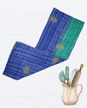 Kantha Kitchen Towel - Asha Project Kantha-Saree-Handmade