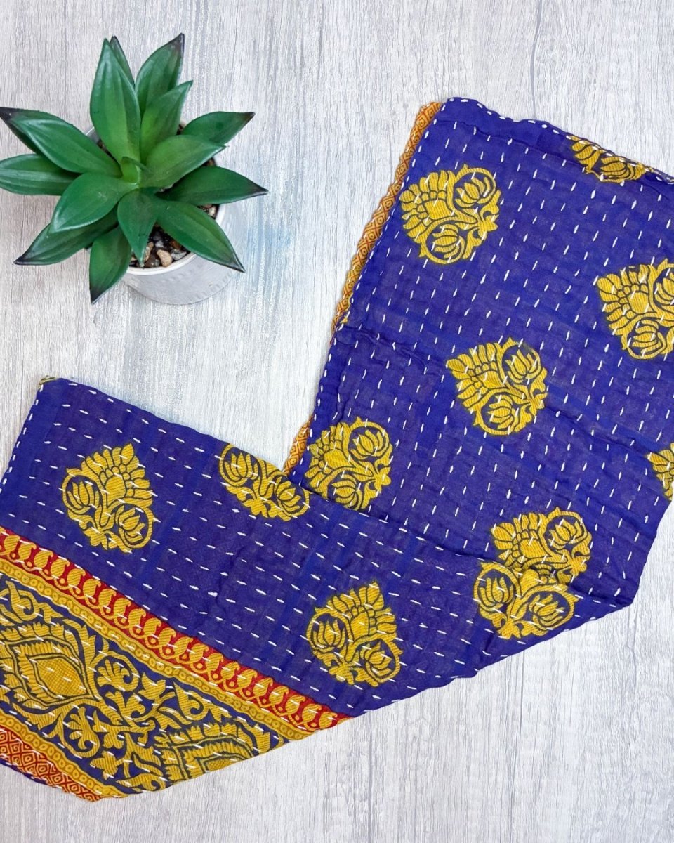 Kantha Kitchen Towel - Asha Project Kantha - Saree - Handmade