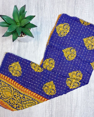 Kantha Kitchen Towel - Asha Project Kantha - Saree - Handmade