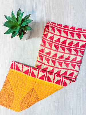 Kantha Kitchen Towel - Asha Project Kantha - Saree - Handmade