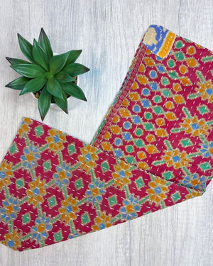 Kantha Kitchen Towel - Asha Project Kantha - Saree - Handmade