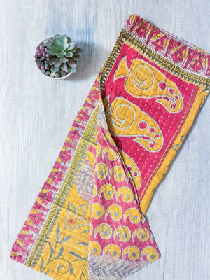 Kantha Kitchen Towel - Asha Project Kantha - Saree - Handmade