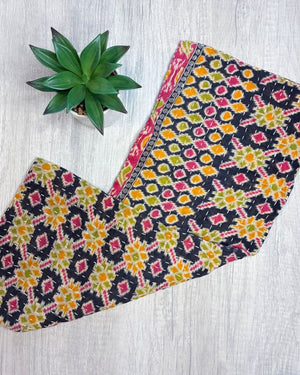 Kantha Kitchen Towel - Asha Project Kantha - Saree - Handmade